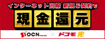 「OCN インターネット×ドコモ光」