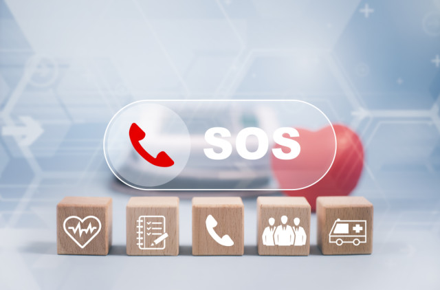 SOSと緊急事態のイメージブロック