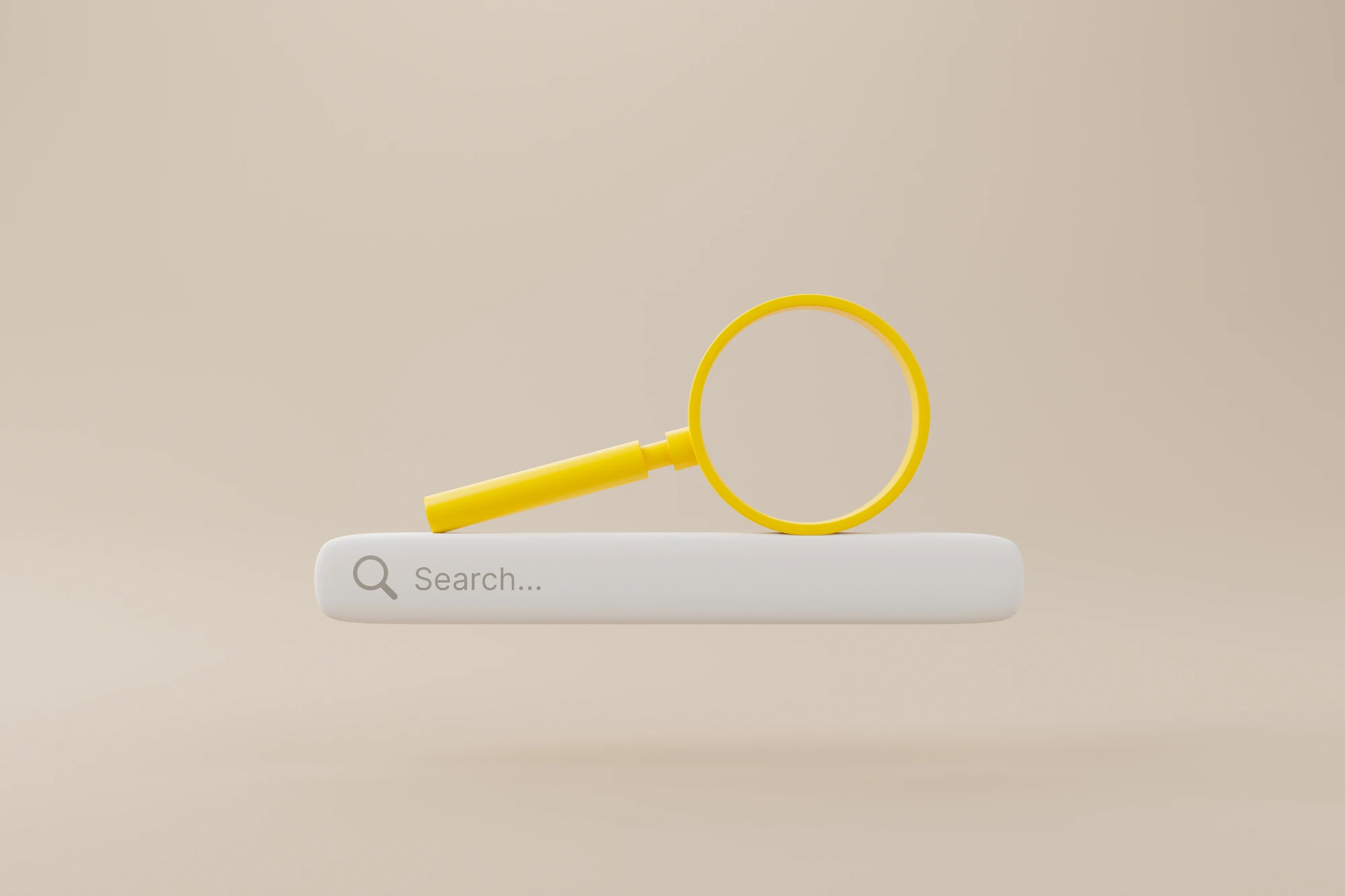 検索バーと虫眼鏡