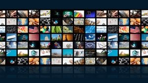 スマートテレビの写真が入ったテレビセット